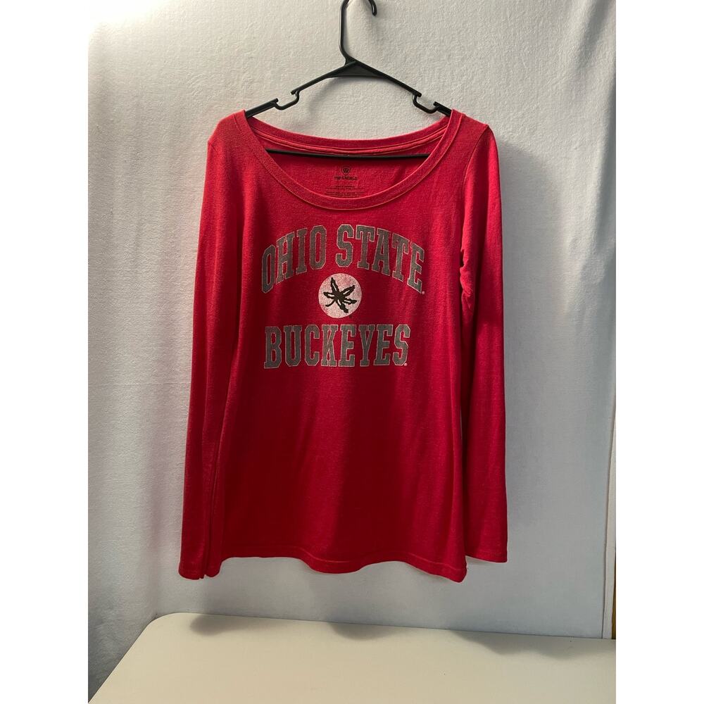 Ohio State Buckeyes tshirt top of the world long sleeve red‎ soft large women